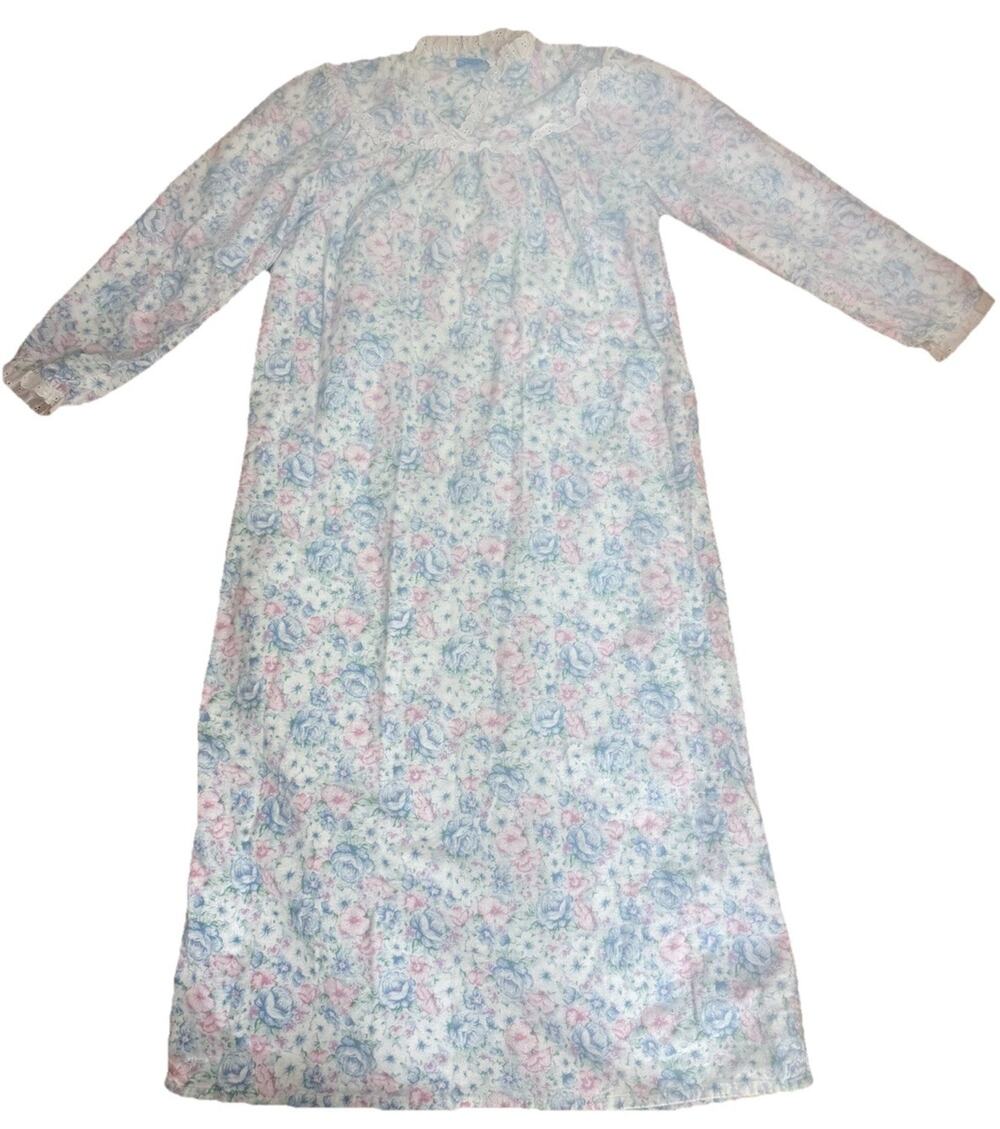 Vintage LANZ OF SALZBURG Women’s Cotton Night Gown House Dress Size XS/Small
